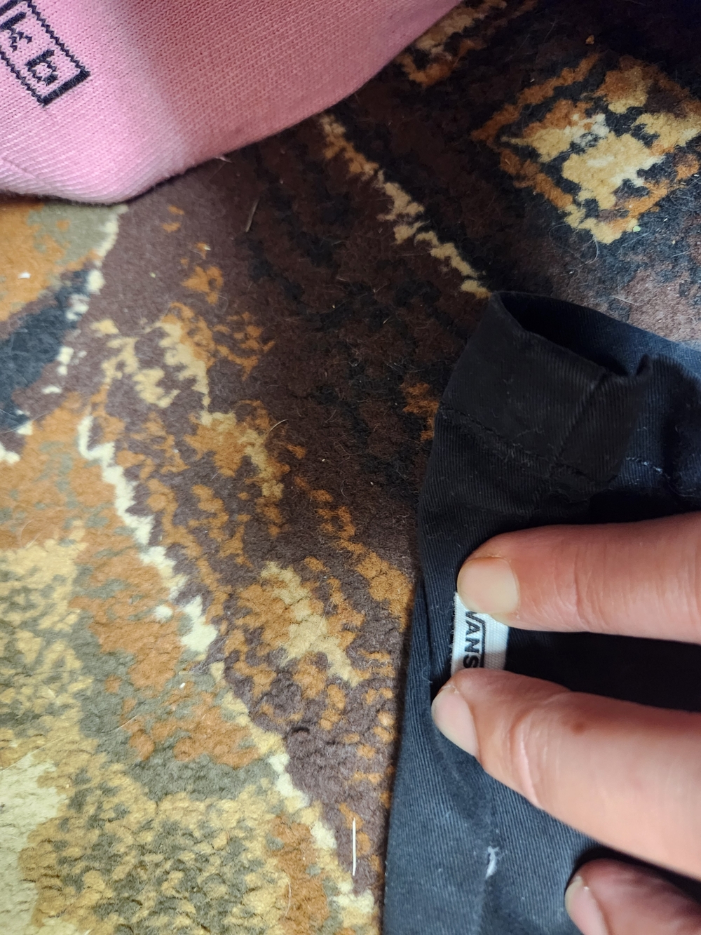 Vans Black Jacket with Pink and White Back Patch - Picture 9 of 13